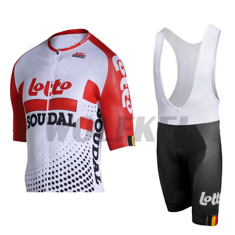 Лето 2019 Lotto Soudal Pro Team Велоспорт Джерси нагрудник шорты комплект горный велосипед