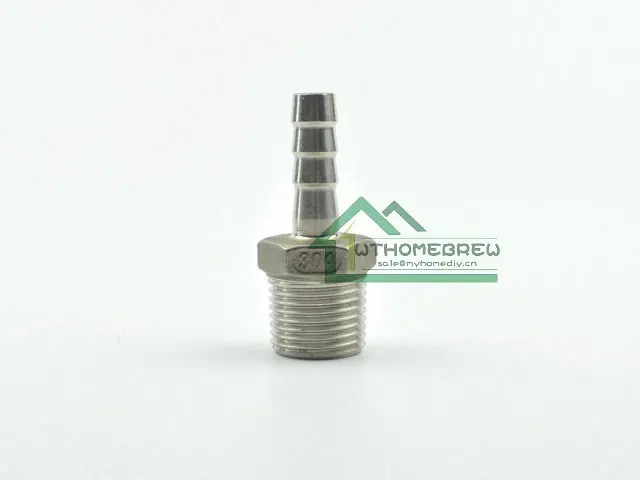 Шлангов из нержавеющей стали с резьбой 1/2 &quotMPT x 3/8&quot Barb Homebrew Аппаратные фитинги