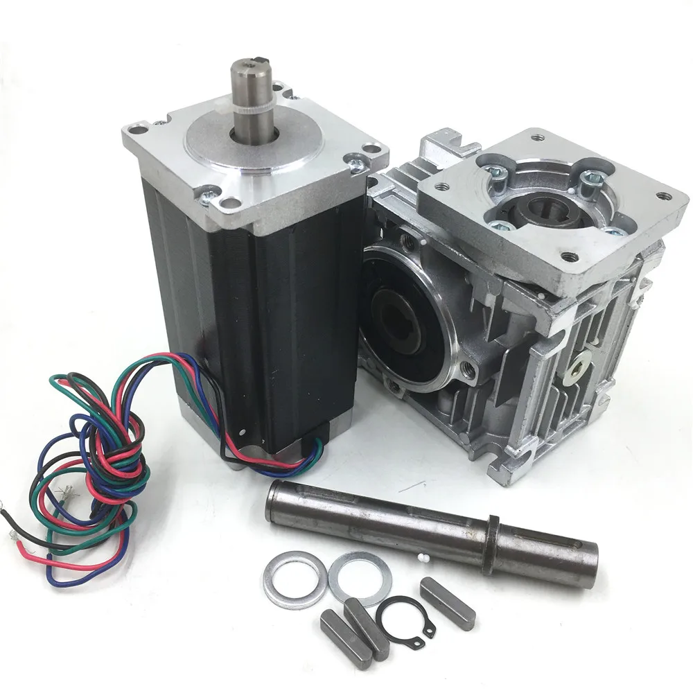 Червячный редуктор Nema23 27Nm шаговый двигатель соотношение 15:1 L112mm 4.2A 2ph скорость Комплект Редуктора для DIY ЧПУ