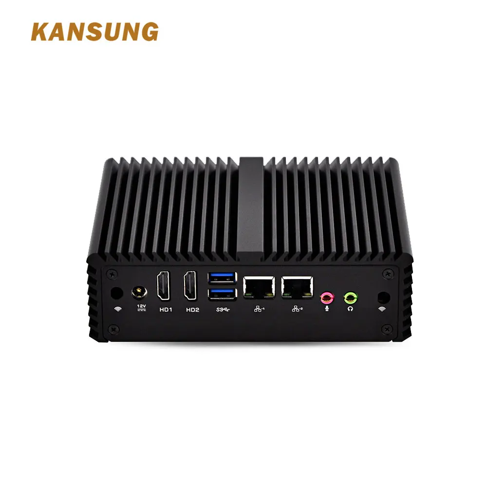 Дешевый мини ПК Windows 7 Linux безвентиляторные настольные компьютеры 2 Lan 6 USB Intel Core i3 i5