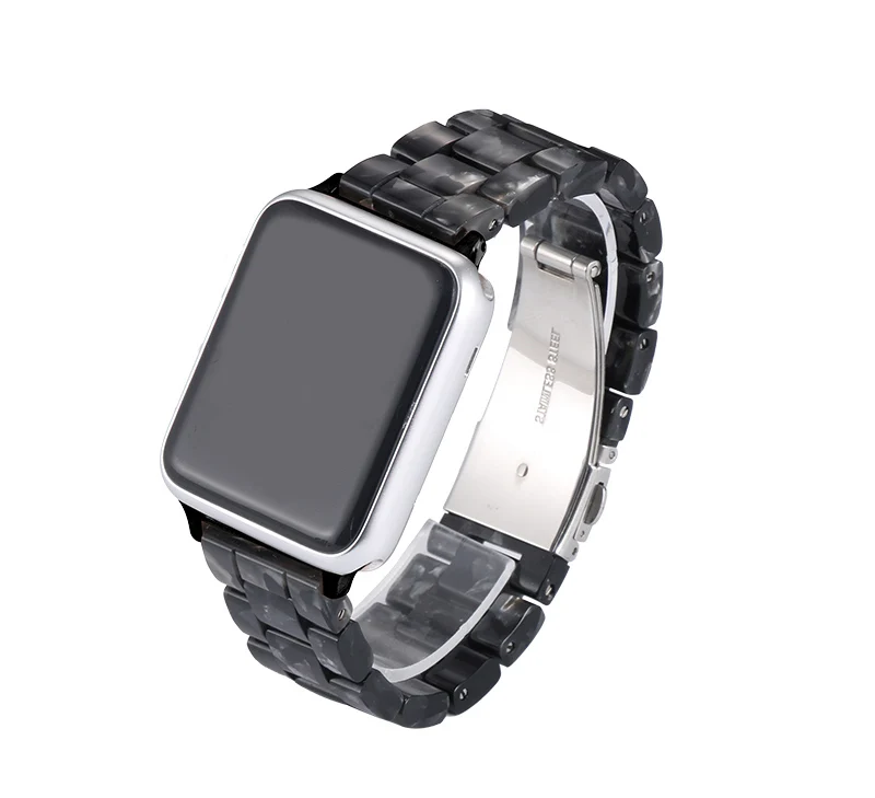 Mdnen имитация Керамика ремешок для наручных часов APPLE Watch, версии 3, 2, 1, 42 мм 38 мм и нержавеющая сталь металлический корпус наручных часов Iwatch, браслет на запястье смола ремень аксессуары для часов Ремешок для часов