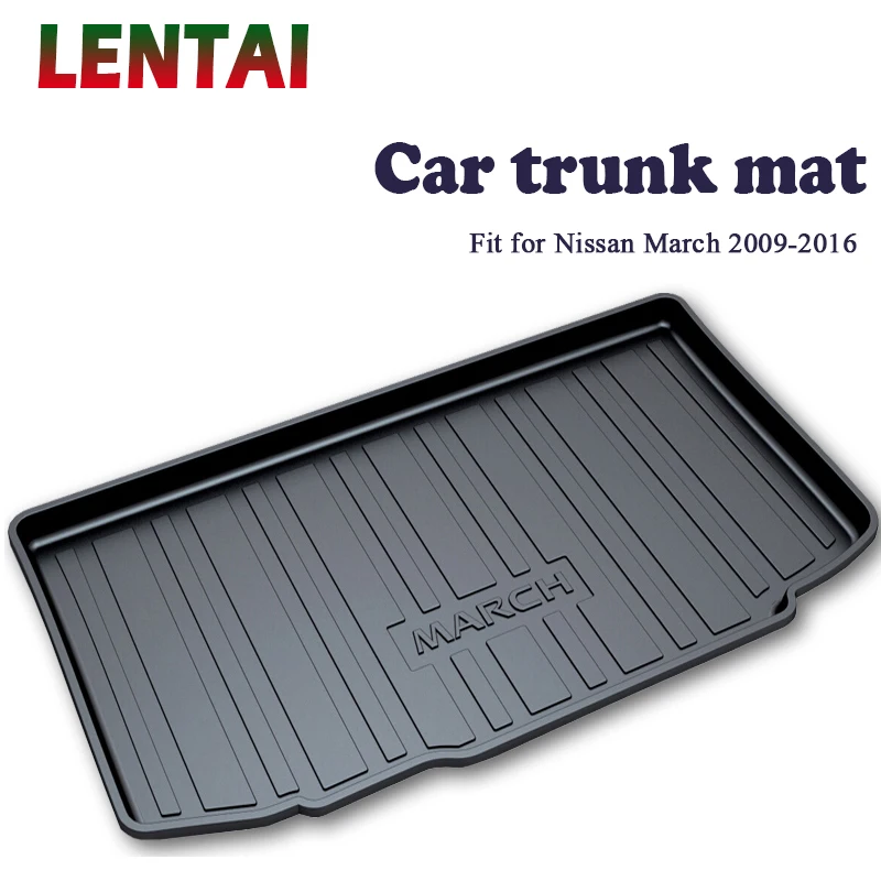 

LENTAI 1PC Car rear trunk Cargo mat For Nissan March K13 2009 2010 2011 2012 2013 2014 2015 2016 Car Anti-slip mat Accessories