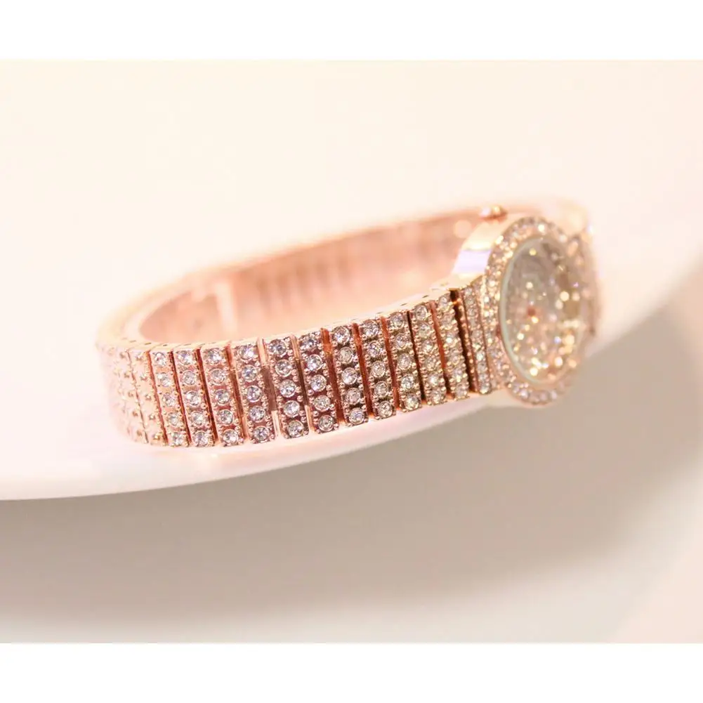 LinTimes Women Elegant Luxury Watches Bracelet Shimmer Crystal Quartz Wristwatch reloj mujer Clock