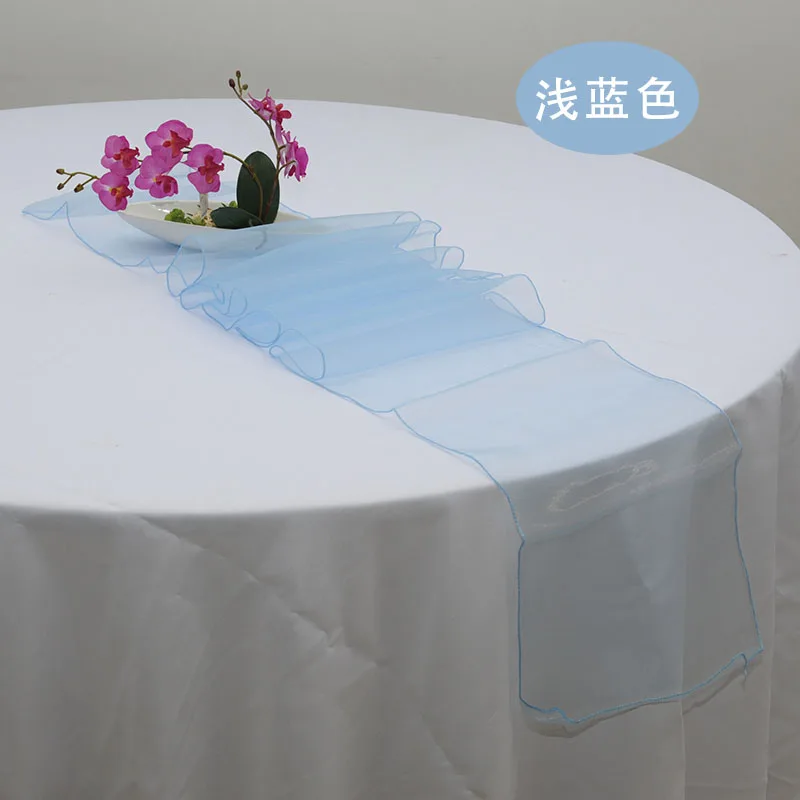 

50 pcs New Table Runner color 12"x108" Organza Table Runners Wedding Party Supply Decorations Many Kinds of Color