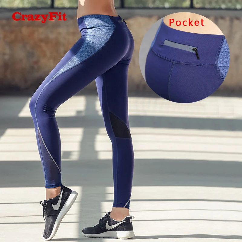 CrazyFit, новинка, штаны для йоги с карманами для женщин, синие, черные, длинные штаны, компрессионные, для тренировок, фитнеса, бега, спортзала, спортивные Леггинсы
