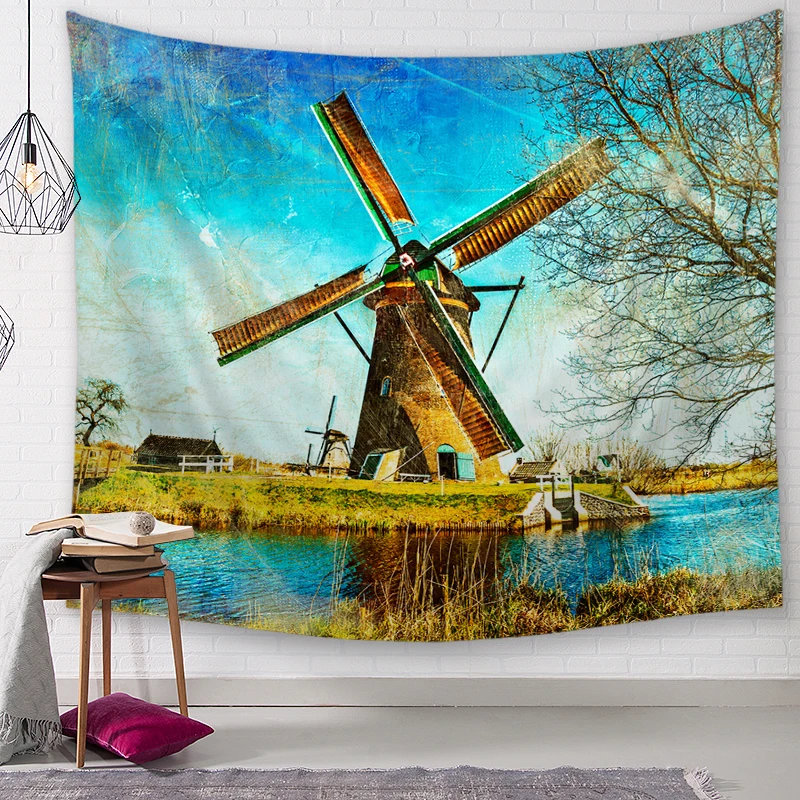 Настенные подвесные гобелены для уличных пейзажей индийская мандала гобелен Тай