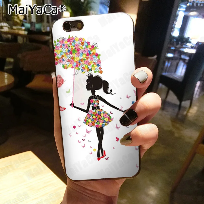 MaiYaCa бабочка танцующая девушка эффект мода 2D Телефон чехол для iphone SE 2020 11 pro 8 7 66S Plus