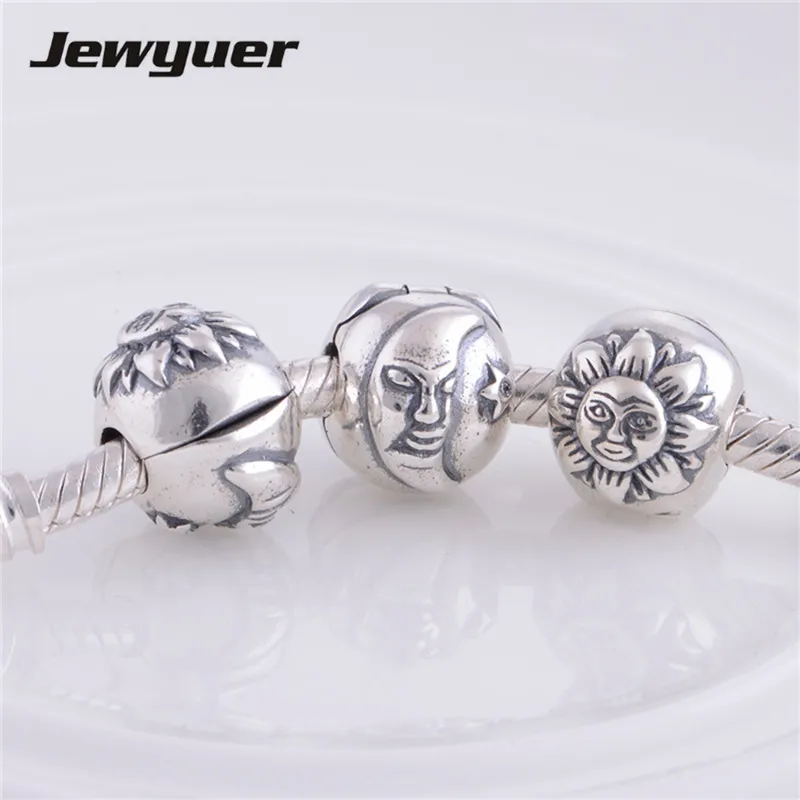 Silver Magic Sky Clip clasp charms for jewelry making fit 925 sterling silver beads bracelets DIY Fine Jewelry Jewyuer KT020 | Украшения и