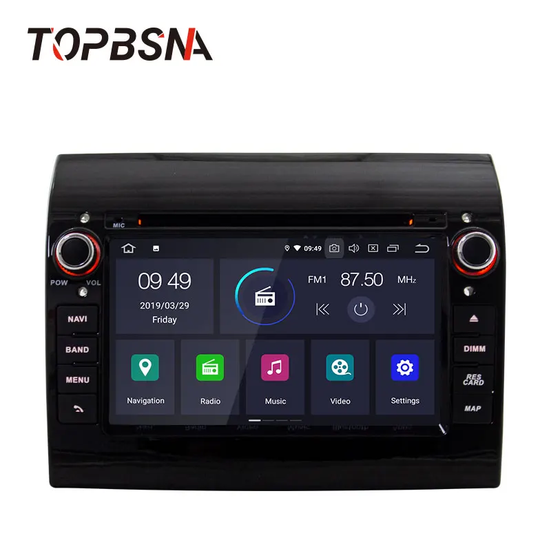 Автомобильный DVD-плеер TOPBSNA 1 Din Android 10 для Fiat Ducato 2008-2015 CITROEN Jumper PEUGEOT Boxer GPS Navi
