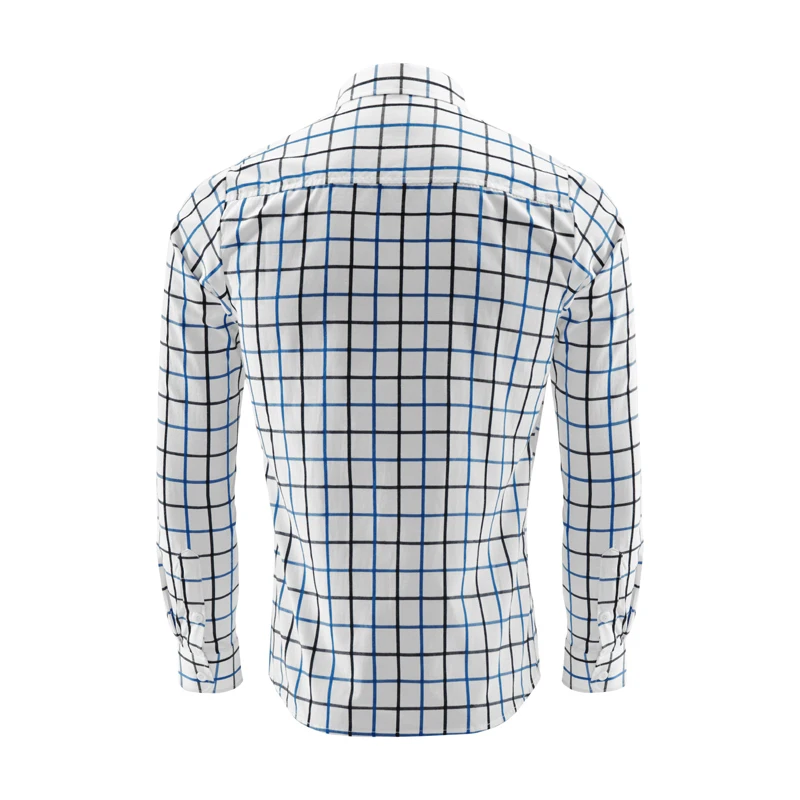 Мужская рубашка в клетку Облегающая размер XXL|dress shirt men|shirt slim fitmen plaid |