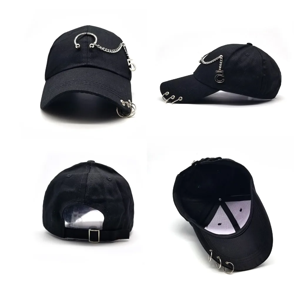 Хип хоп Женская Бейсболка панк заклепки кольцо башня Snapback шапки для мужчин и