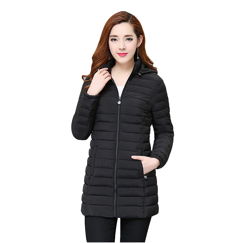 

Boutique Slim Parker Down Cotton Coats Women's Medium Long Cotton Coat Mama 2020 Winter Women's Hooded Jacket Coat 6XL