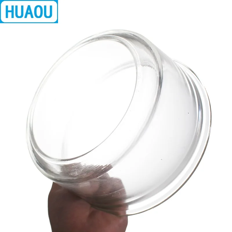 HUAOU 300 мм Пневматический лоток прозрачное стекло круглой формы лабораторное