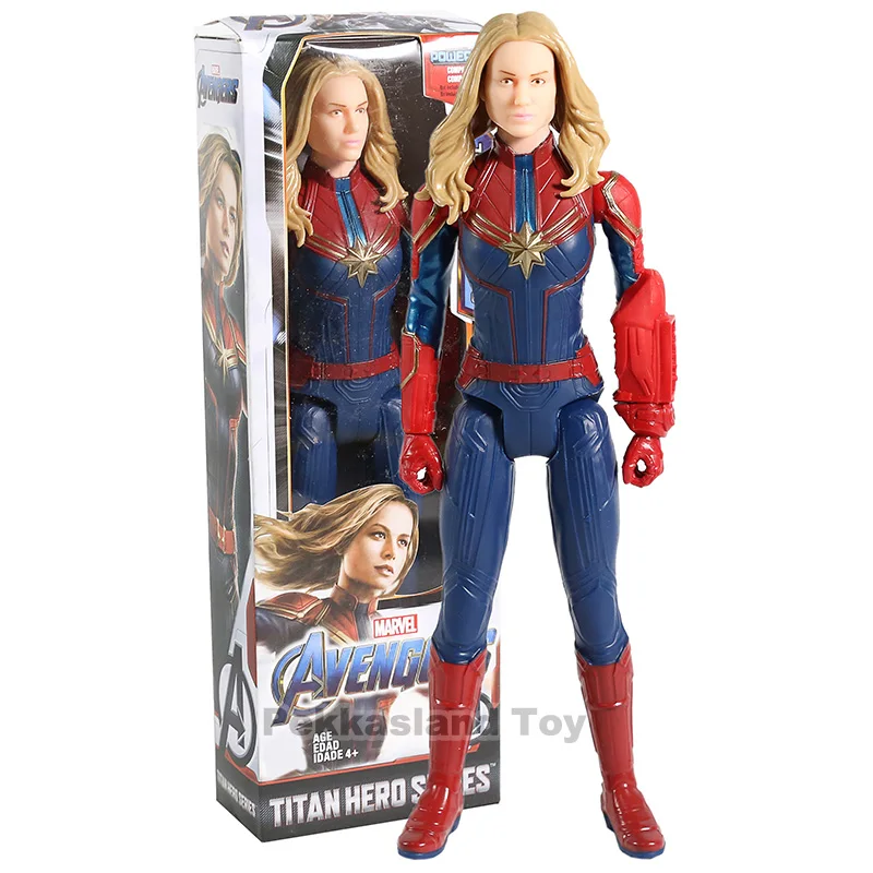 Captain Marvel box Мстители эндшпиль Железный человек Капитан Marvel квантовый боевой костюм команда Халк Черная пантера танос фигурка игрушки кукла подарок - Цвет: Captain Marvel box