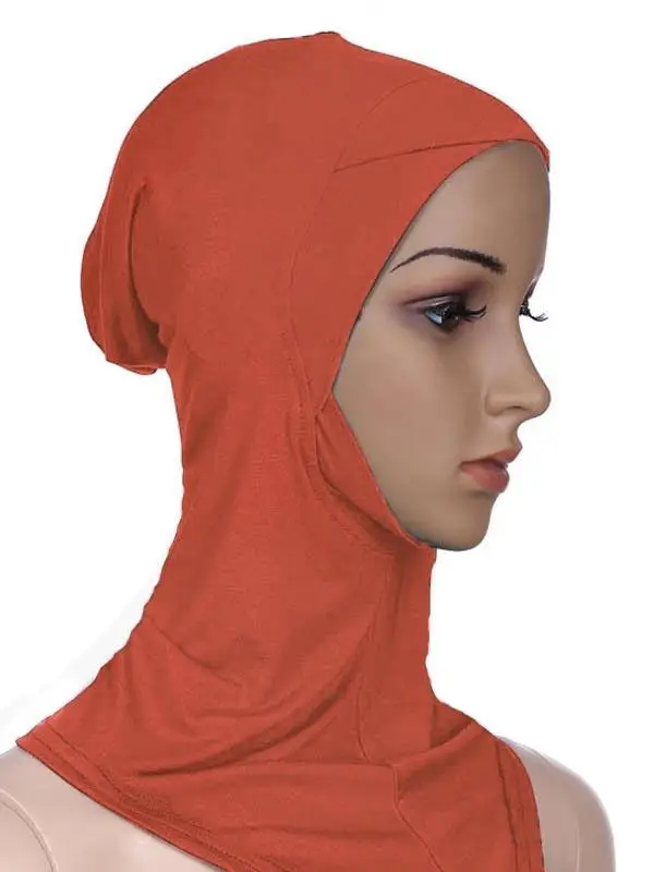 Muslim Women Under Scarf Hat Cap Soft Bone Bonnet Ninja Hijab Islamic Lady Neck Cover Niquabs Ramadan Beanies Amira Middle East - Цвет: Red 1