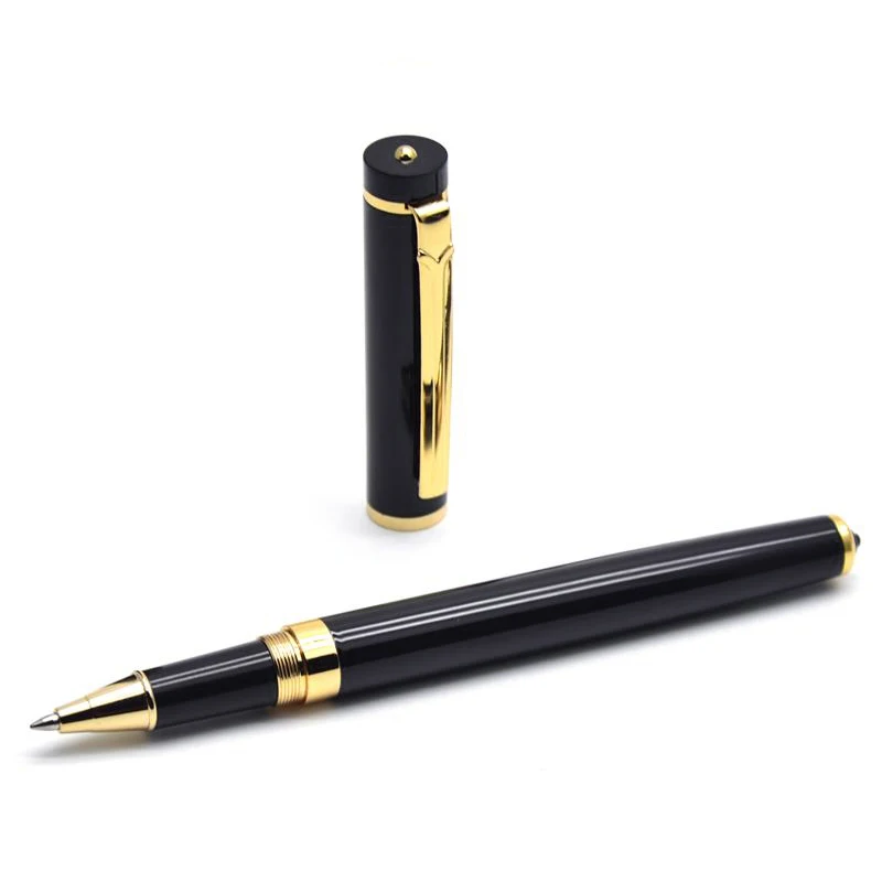 Black-blue ink Guoyi D08 двухцветная золотая металлическая Подарочная шариковая ручка, коробки, высокое качество, офисные и школьные канцелярские принадлежности и металлические подарочные ручки - Цвет: Black-blue ink