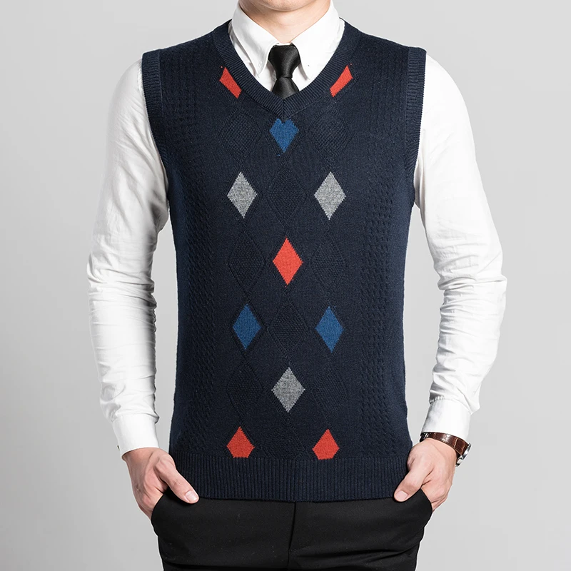 Новое поступление осенне-весенний модный мужской Трикотажный жилет без рукавов