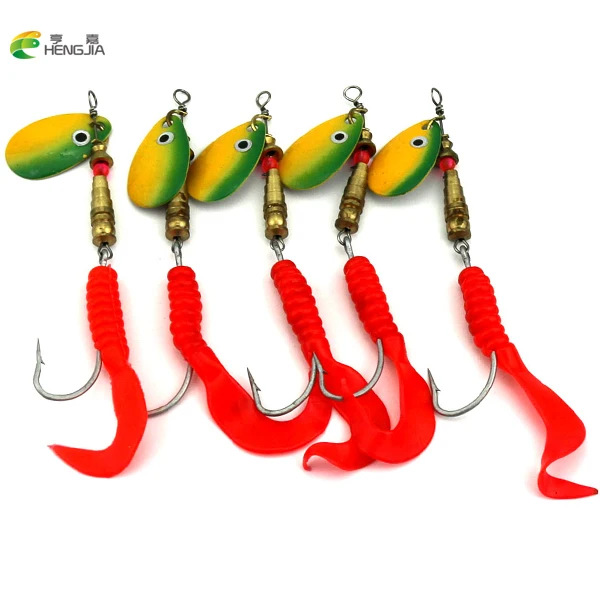 Рыболовная приманка Hengjia Red tail Spinner 5 шт./лот 10 см 7 3 г металлическая блесна