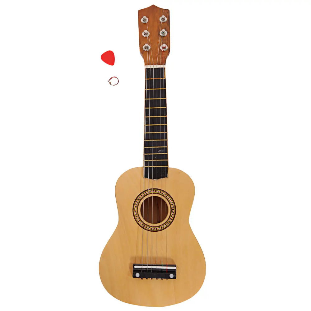 

21" Acoustic Guitar Pick String Wood Color