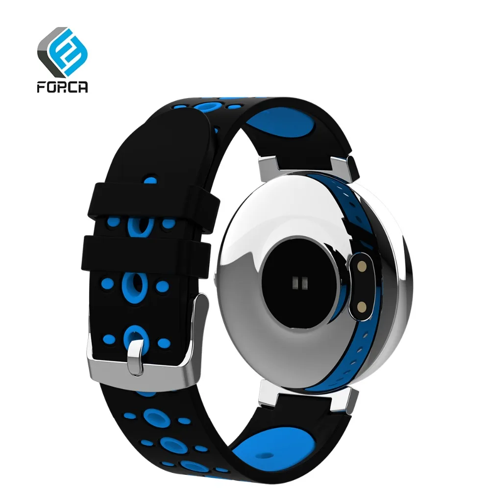 FORCA L8 голубой цвет Экран умный Браслет фитнес трекер сердечного ритма Будильник
