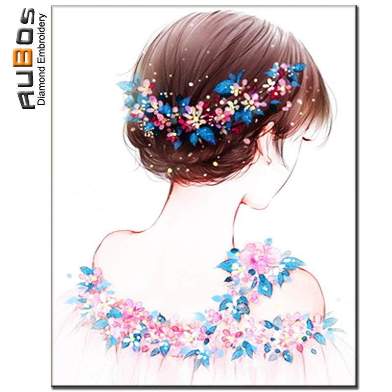 RUBOS beauty back Алмазная вышивка осенняя DIY 5D мозаика алмазная живопись 3D Полная