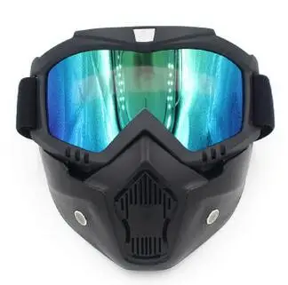 Hot Sales Modular Mask Detachable Goggles And Mouth Filter Perfect for Open Face Motorcycle Half Helmet or Vintage Helmets enlarge