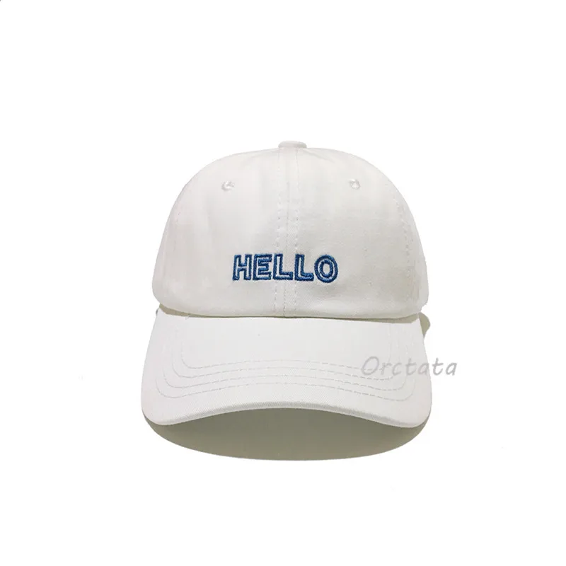 Бейсболки унисекс с вышивкой HELLO вышитые модные регулируемые хлопковые кепки для