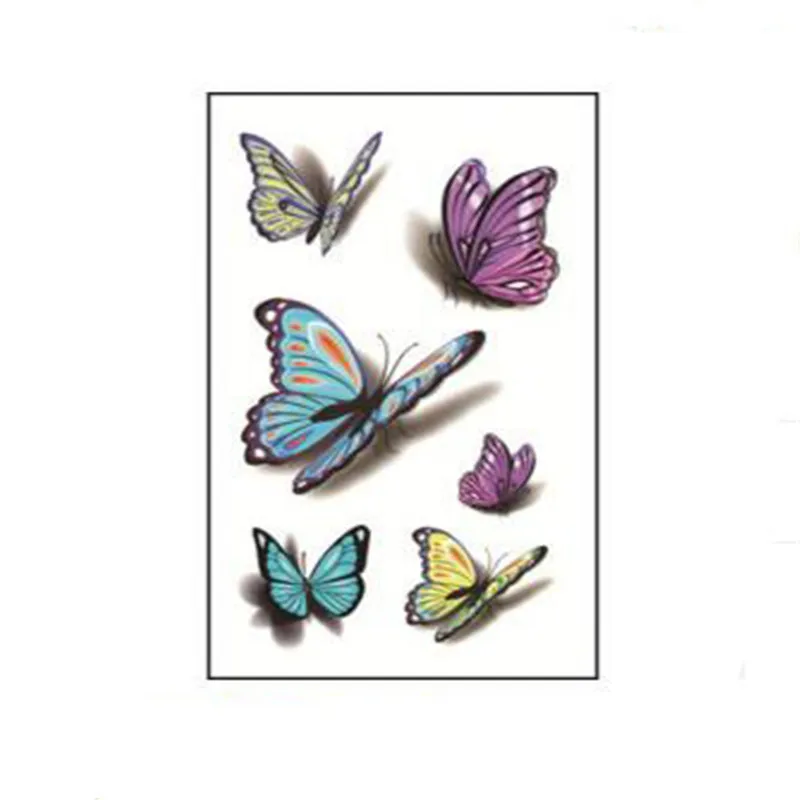 Bittb 5PC Butterfly Pattern Waterproof Temporary Tattoos Body Art Sticker Fake Tattoo Paste Foil Beauty Paper | Красота и здоровье