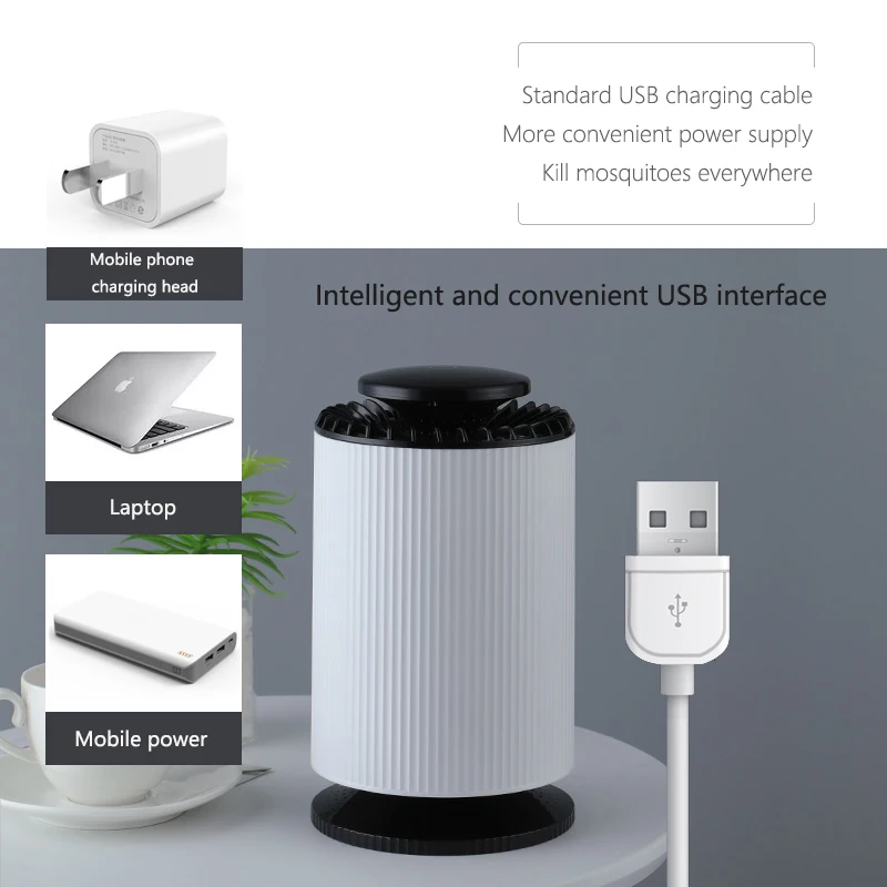 EXPED умная электрическая Москитная лампа для дома без излучения от комаров USB фотокатализатор светодиодная домашняя спальня Москитная лампа