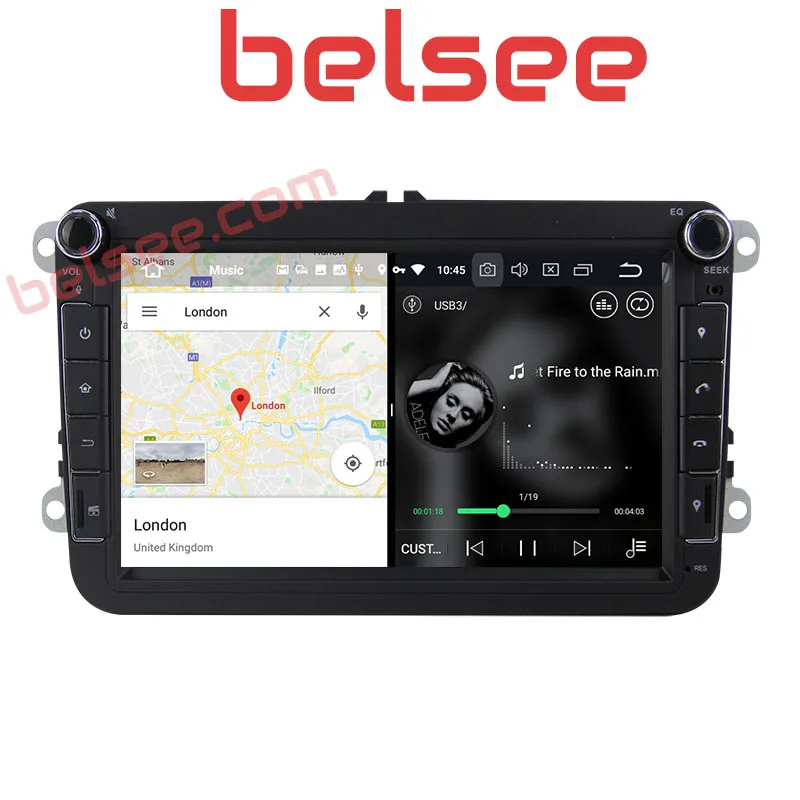 Belsee для Volkswagen Polo Passat b6 b7 Golf Tiguan Octa Core PX5 4 ГБ Android 9 0 Авторадио GPS автомобильное радио