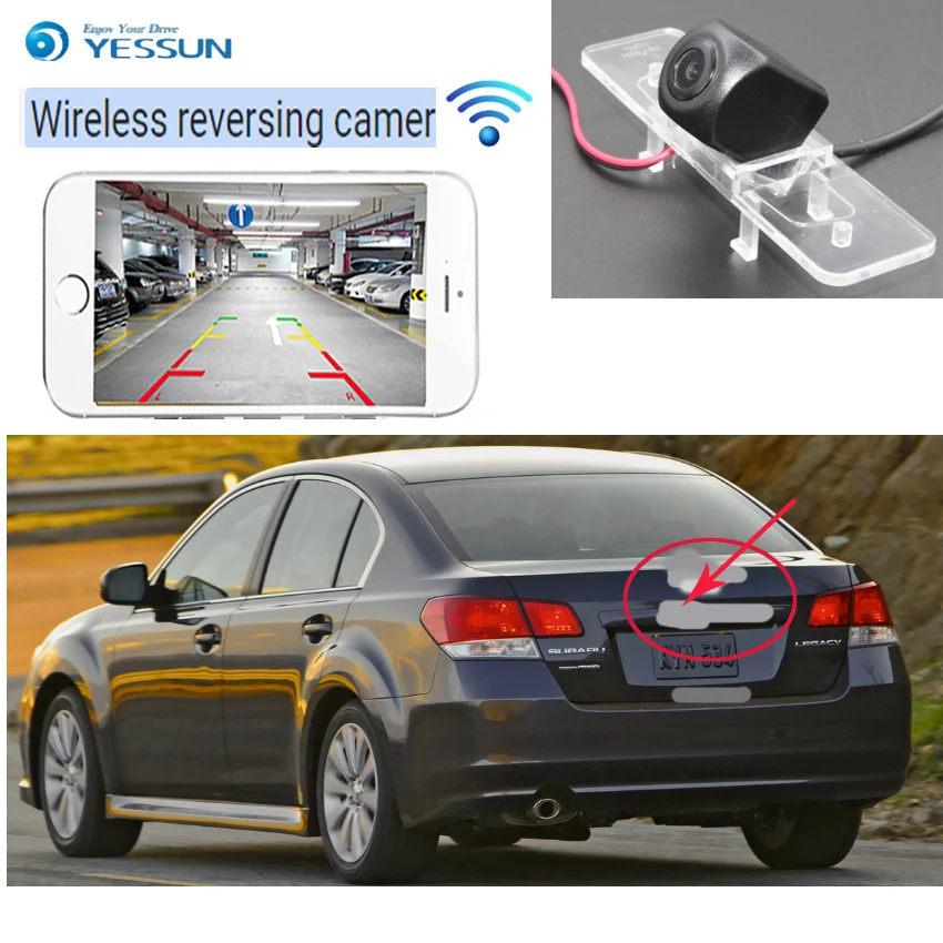 YESSUN car wireless Rear View Camera For Subaru Legacy Sedan 2003~2009 Reverse Camera CCD hd Night Vision license plate camera