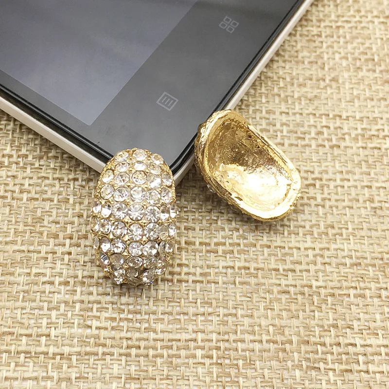 Бесплатная доставка Оптовая продажа 40 шт./лот 13x21 мм Rhinestone Flatback Кнопка для волос