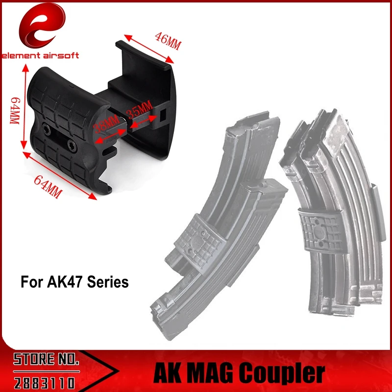 

Element A K MAG Coupler Mag Clip For Fast Reloading For A K 47 Series Airsoft Black DE Plastic Softair