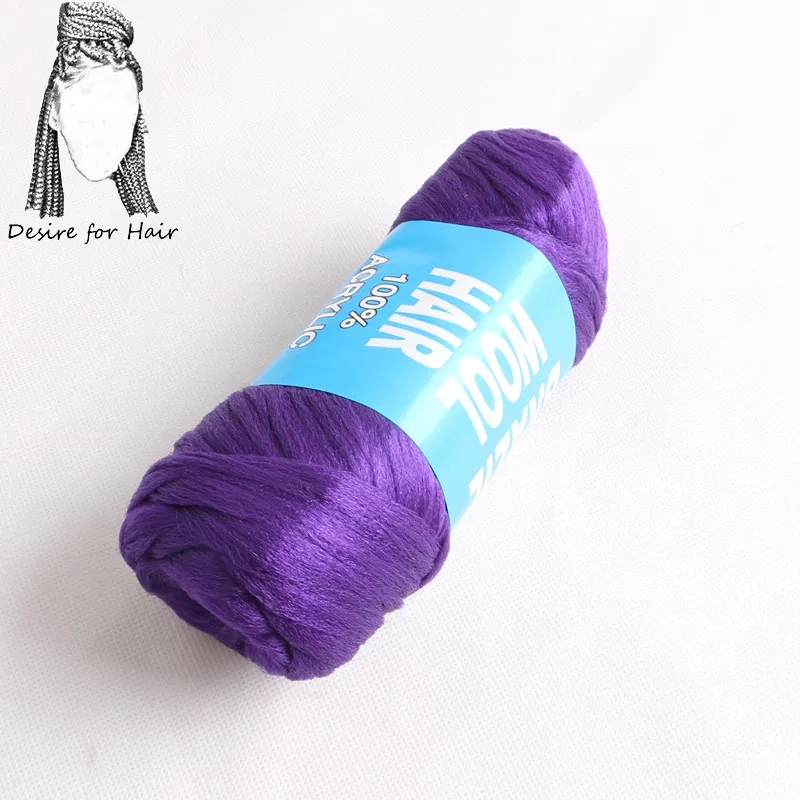 Desire for hair 1-12 пучков 70 г бразильские шерстяные волосы низкая температура огнестойкие синтетические волокна для изготовления косичек - Цвет: # Фиолетовый