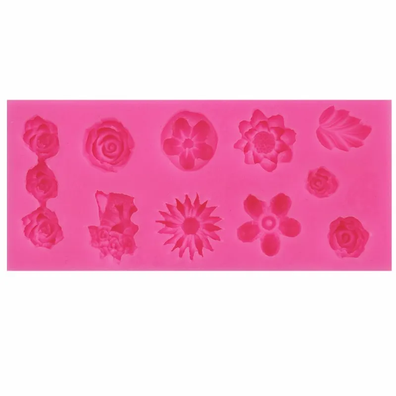 Розы подсолнухи пять лепестки помадные тортов DIY различных цветов торты