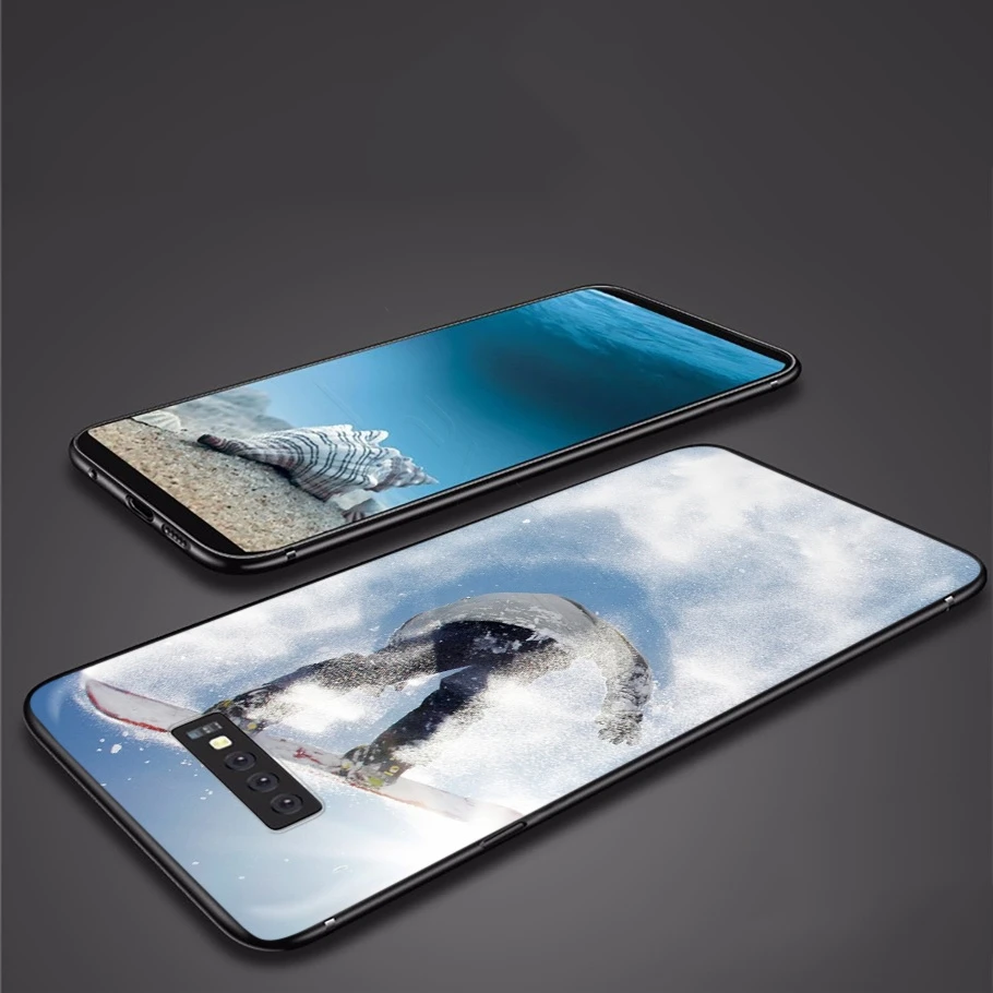 Лыжный сноуборд лыжи чехол для Samsung Galaxy S20 S10 S9 S8 S7 S6 Plus Note 9 8 M30 M20 M10 Edge Lite Ultra|Бамперы|