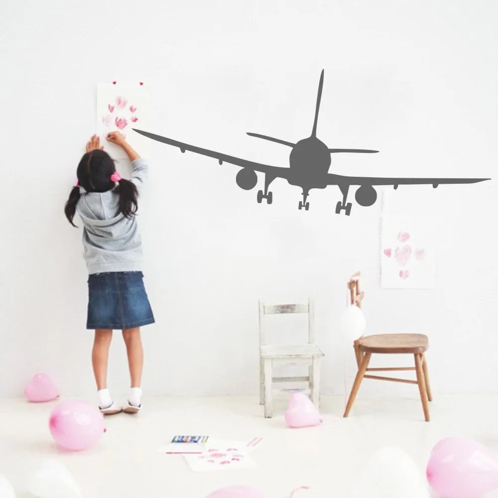 Бесплатная доставка коммерческая Настенная Наклейка Airliner виниловые обои
