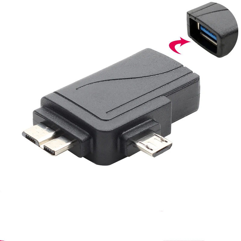 Микро USB3.0/2 0 otg адаптер два в одном Android телефон планшет подключение|Коннекторы и