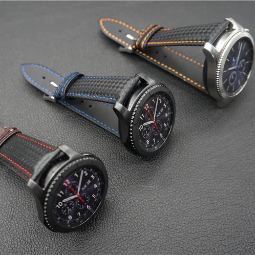 Ремешок из натуральной кожи для Samsung Gear S3 Classic Frontier HuaWei Watch 2 Pro Huami 22 мм|watch band strap|band