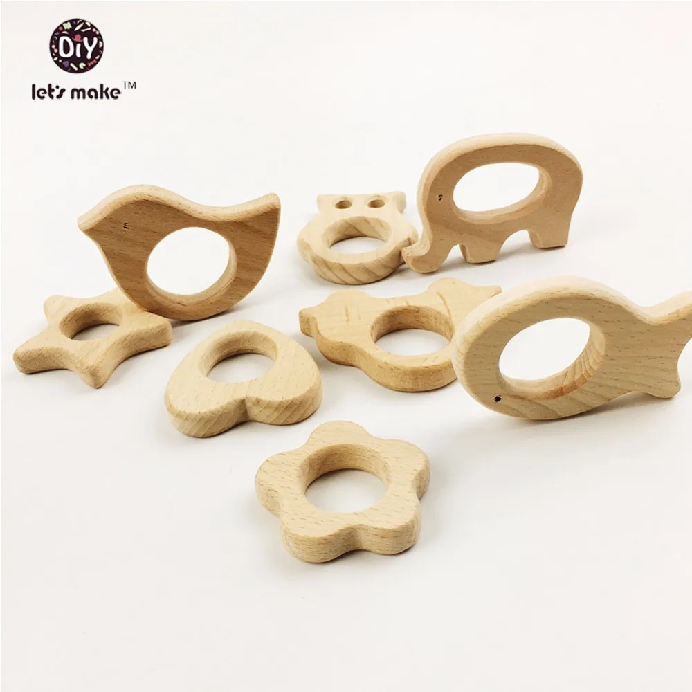 10 шт. Деревянные Подвески в виде слона из бука|baby teether|teether ringring teether |