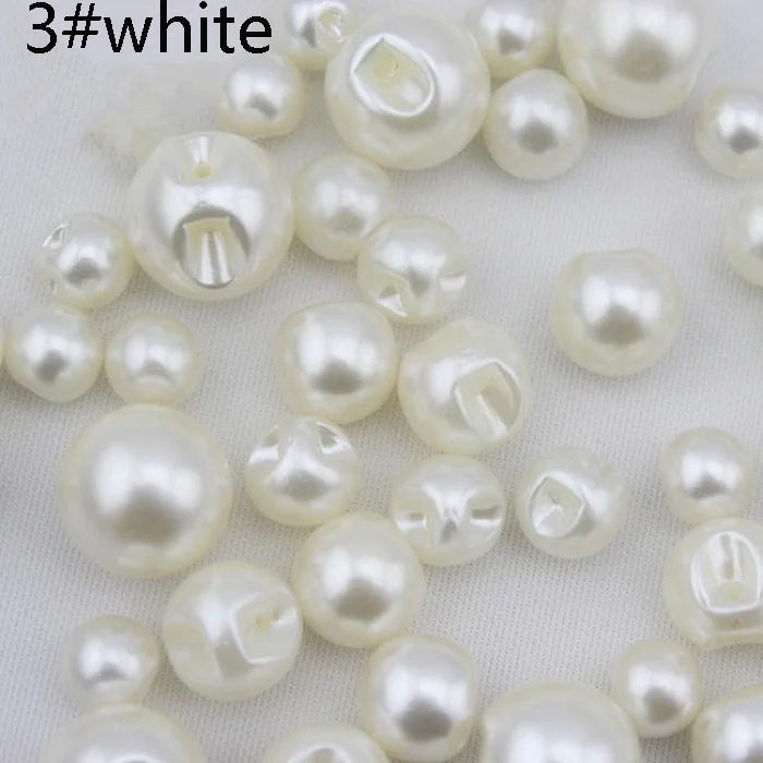 3 white 10/15/20/25/30 мм хвостовик кнопки имитация жемчуга круглые для рубашки Одежда роскошные коробки подарка ювелирных изделий ремесла Сделай Сам пользу швейная Wh - Цвет: 3 white