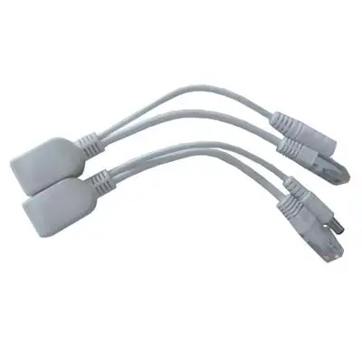 Белый Кабель адаптер POE RJ45 инжектор Сплиттер Комплект экранированная лента пассивная мощность над Ethernet12-48v синтезатор сепаратор комбинер - Цвет: Белый