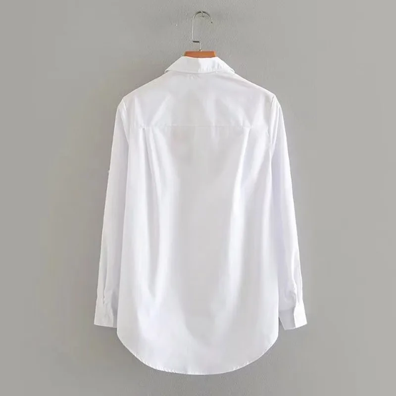 Omchion blusas 2018 Новое поступление цветочный Вышивка off белая блузка Для женщин