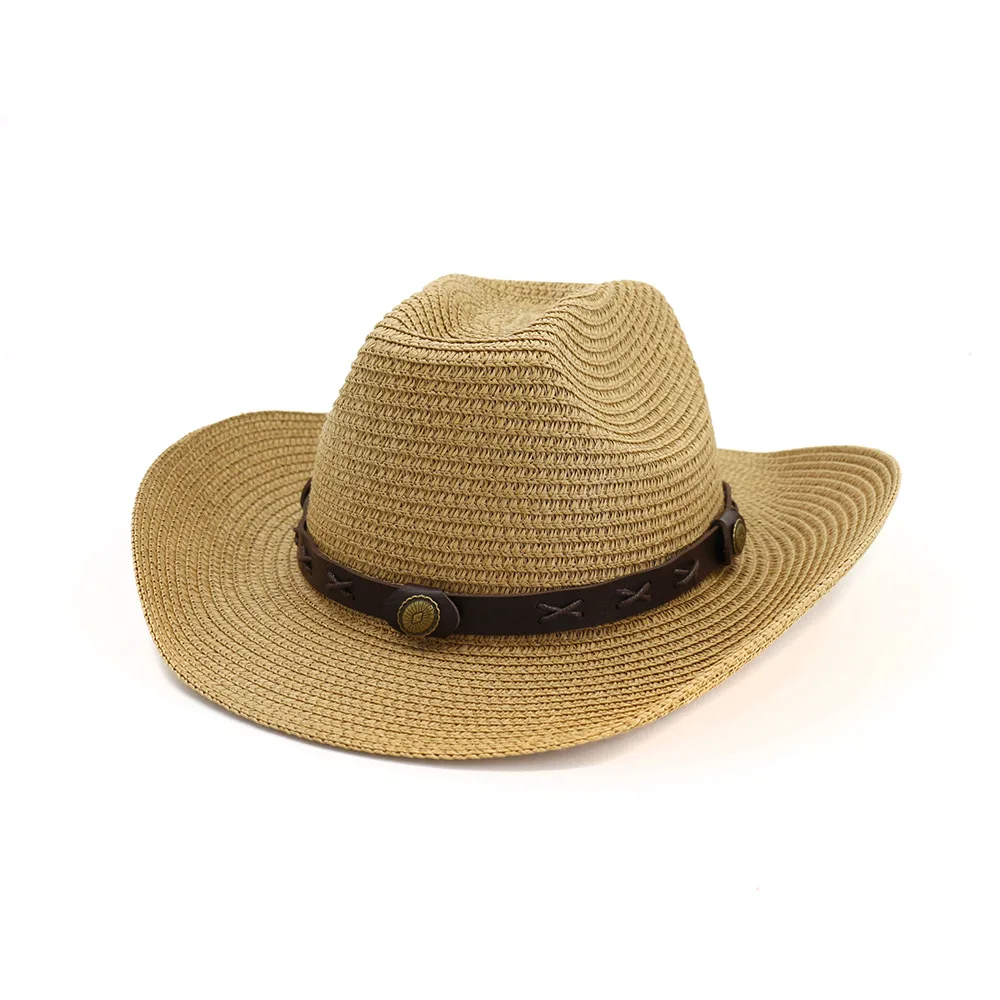 BUTTERMERE Hat Cowboy Mens Panama Hat Summer Beach Straw Hat Black Women Casual Hat New Arrival Cowboy Cap
