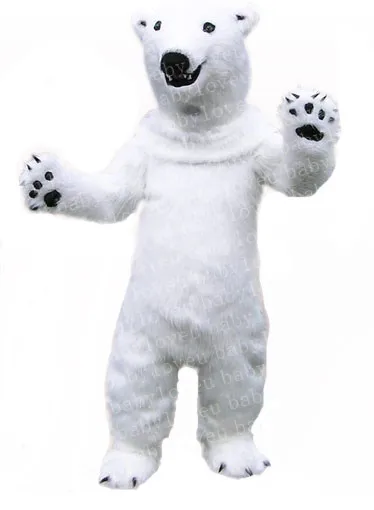 Новый высокое качество Polar Bear костюмы для вечеринок Мультфильм ходить актер