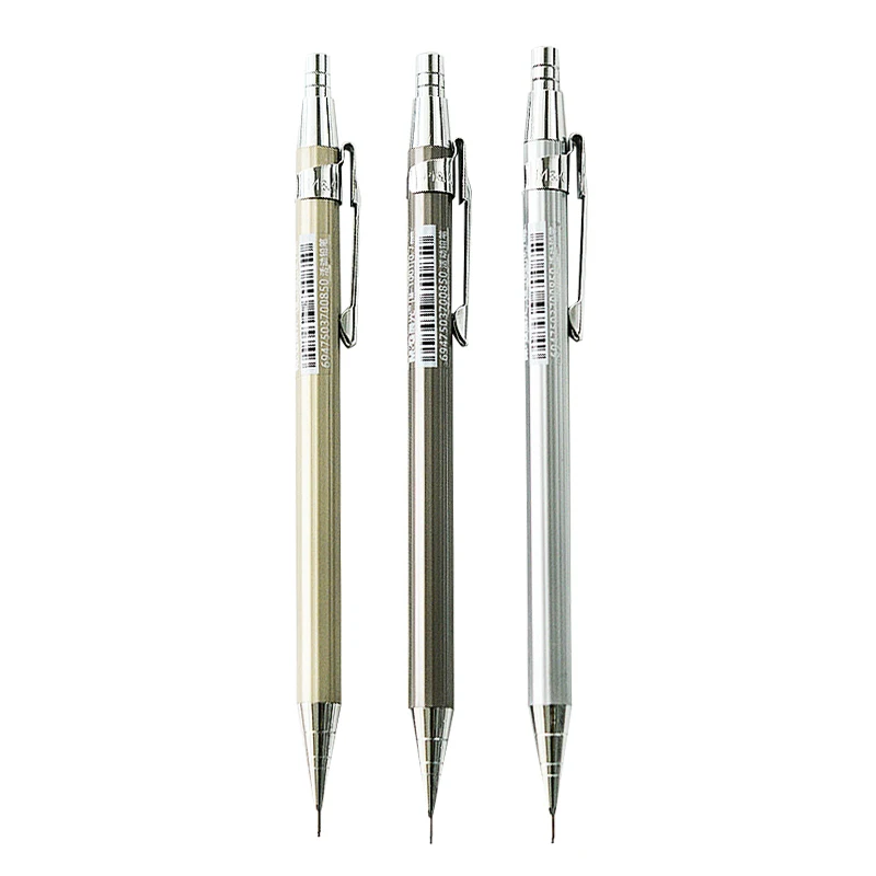 

0.5 0.7mm Steel Mechanical Pencil Metal & Plastic Lead Holder For School Stationery Supplies Drawing Pencil MP1001