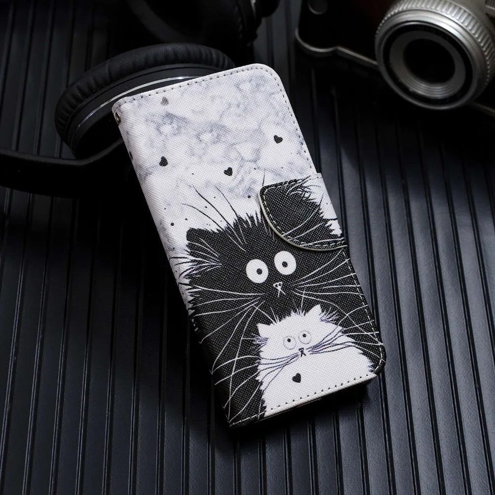 Для huawei P30 Pro lite P Smart плюс 2019 Роскошные кошка цветок из искусственной кожи сотовый