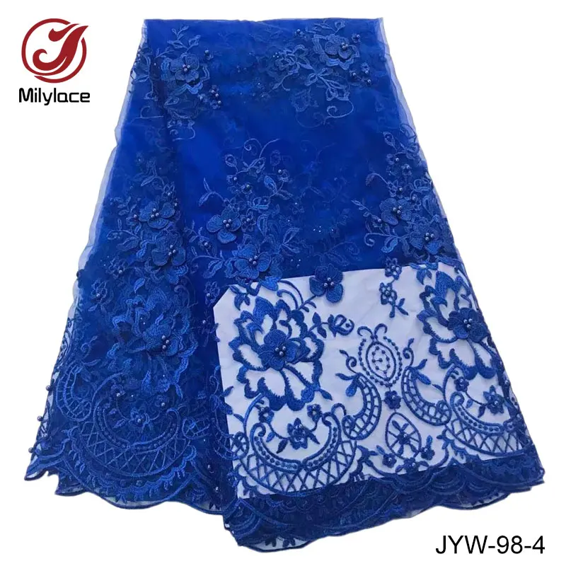 3d flower lace embroidered fabric beautiful african french net fabrics nigerian beaded for dress JYW-98 | Дом и сад