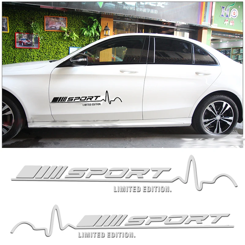 2 шт. наклейки на автомобильные двери Mercedes Benz AMG w117 cla45 w205 c63 w212 e63 w207 w176 a45 x156