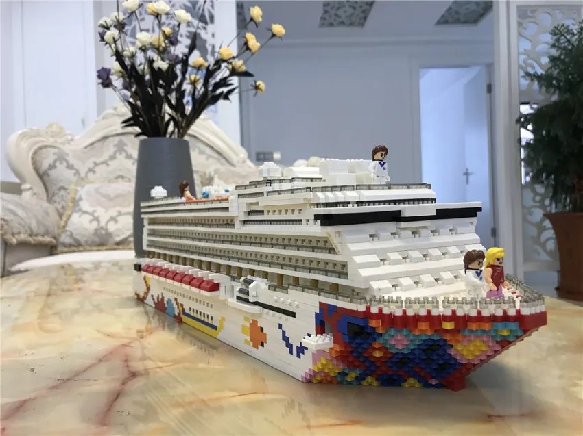 2019 Модернизированный роскошный круизный лайнер корабль Большая белая лодка DIY